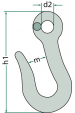 Obrázok pre Závěsný hák s okem velikost 80 k ukotvení řetězu, vazáku