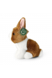 Obrázok pre Plyšový králík bílo-hnědý sedící Rappa velikost 16 cm