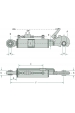 Obrázok pre Tretí bod hydraulický kat. 2-2 so záchytným hákom a guľovým kĺbom pracovná dĺžka 635/915