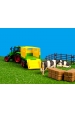 Obrázok pre Kids Globe - farmársky set, traktor s prívesom a kravami, mierka 1:32