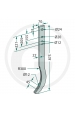 Obrázok pre Násada pre ťažké kultivátory vhodná pre Lemken Achat, Smaragd, Thorit, Topas a Saphir