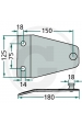 Obrázok pre Držiak nožov vhodný pre rotačné kosačky Deutz Fahr, Krone, Pezag, Taarup, Vicon / PZ