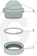 Obrázok pre MZ tesnenie pre priehľadný kryt na sifón typ 0400, 0401 závit 3 &quot;pre fekálne vozy