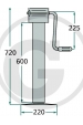 Obrázok pre Oporná noha pod náves Simol nosnosť 4000 kg s bočnou kľukou 2-chodoch s ozubeným prevodom