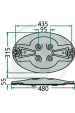 Obrázok pre Žacie disk 435 mm vhodný pre Kuhn FC, Alterna diskové kosačky