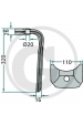 Obrázok pre Hrot rotačných brán ľavý vhodný pre Kuhn HR 1003 D, 6003 D, HR 4003, 5003 DR